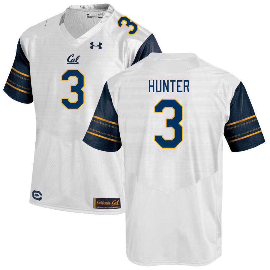 Men #3 Jeremiah Hunter California Golden Bears College Football Jerseys Stitched Sale-White